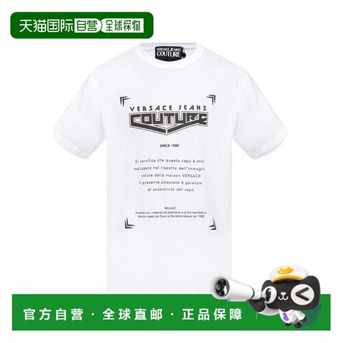 1h可退 香港直邮VERSACE JEANS 男士T恤 73GAHT29CJ00O003 AW2022
