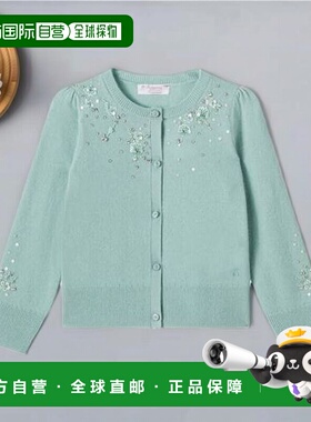 1h可退 香港直邮golden goose 女童 Louella 精饰羊绒针织开衫童