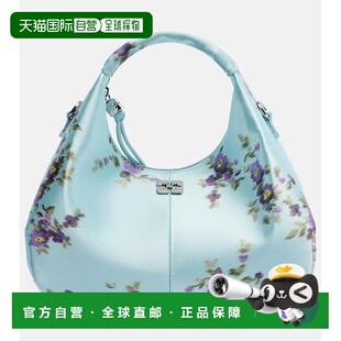 甘尼 舒适时尚 女士 blue蓝色 迷你花朵绸缎手提包 香港直邮GANNI