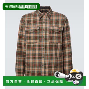 1h可退 香港直邮RRL 拉夫 劳伦RRL 男士 格子羊毛棉混纺斜纹布衬