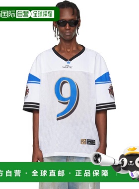 1h可退 香港直邮off-white 男士 白色 Crown Sublmesh Football T