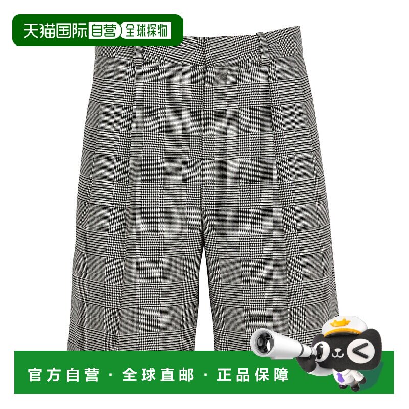 1h可退 香港直邮Balmain 羊毛褶裥短裤 GF1PB225WD31