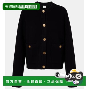 black黑色 1h可退 羊毛羊绒混纺针织开衫 女士 舒 香港直邮TOTÊME