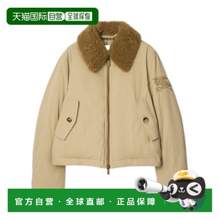 1h可退 香港直邮Burberry 羊毛领华达呢夹克 81137201