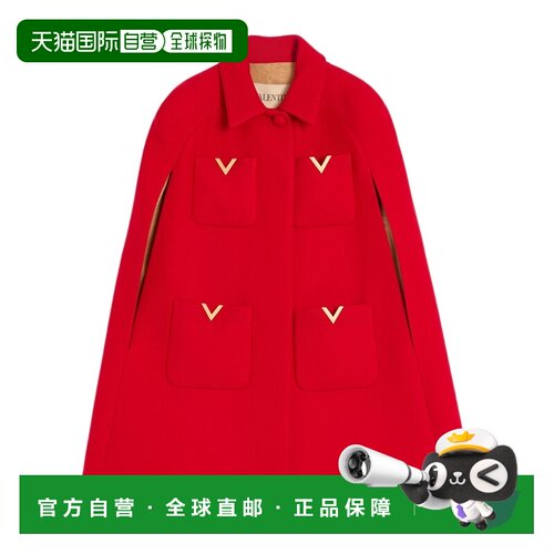 香港直邮Valentino 双层斗篷 BCG4T55KJ羊毛华伦【付后1h可退】