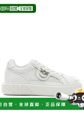 1h可退 香港直邮Pinko 品高 女士 白色皮质橡胶运动鞋 SS0181P132