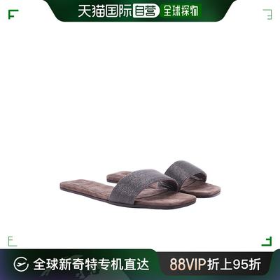 香港直邮Brunello Cucinelli 珠饰拖鞋 MZMIC2631