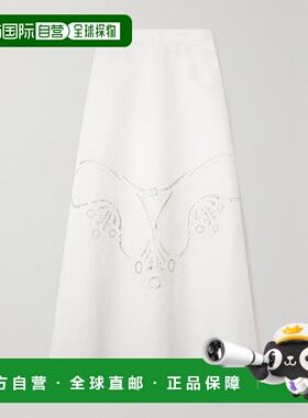 香港直邮Chloe 蔻依 女士 刺繡高腰中長裙 CHC23SJU04037半身裙