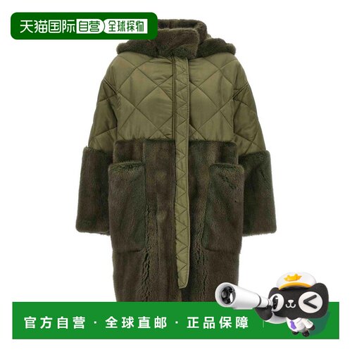 香港直邮BLANCHA 女士羽绒服 24101510MILITARE AW2024 绿色