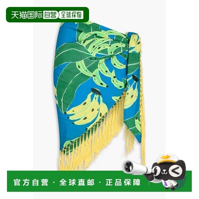 付款1h内可退 香港直邮FARM RIO 女士 pareo 流苏印花斜纹布罩衫