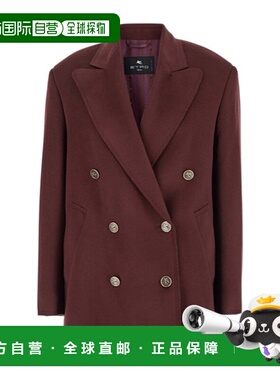 香港直邮Etro 艾特罗 女士 双排扣大衣 WRAA005499TU2G9羊绒羊毛