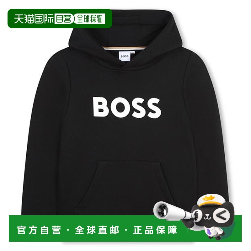 1h可退 香港直邮BOSS 波士 男童 Kids Over-the-head Bold 徽标连
