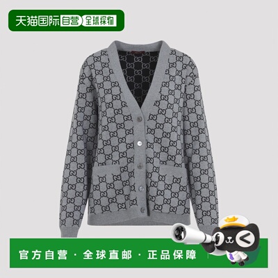 1h可退 香港直邮GUCCI 女士针织衫 798157XKEJP1045 SS2026 灰色