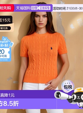 1h可退 香港直邮Polo Ralph Lauren Polo 拉夫 劳伦 女士 橙色棉