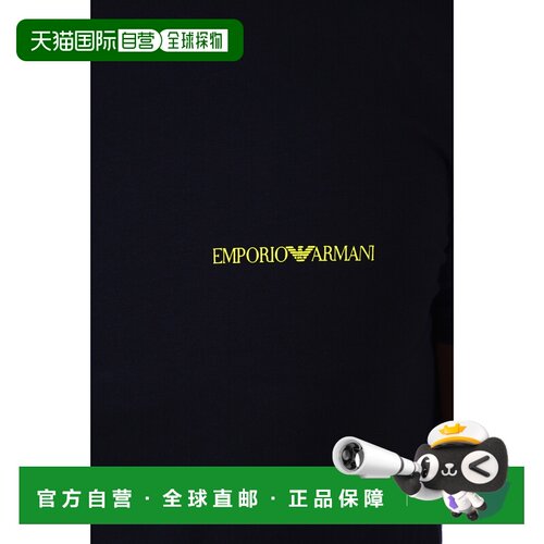 香港直邮EMPORIO ARMANI 男士T恤 1108537P717BLACK SS2022