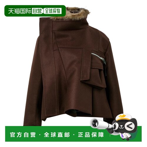 1h可退 香港直邮SACAI 女士外套 2508068601 AW2025 深棕色