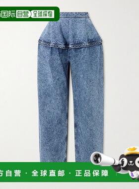 1h可退 香港直邮alaia 女士 阔腿牛仔裤 AA9P1162T535A blue蓝色