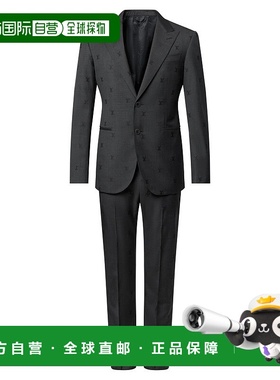 自营1h可退 欧洲直邮LV路易威登 Pont Neuf系列男士深灰色羊毛log