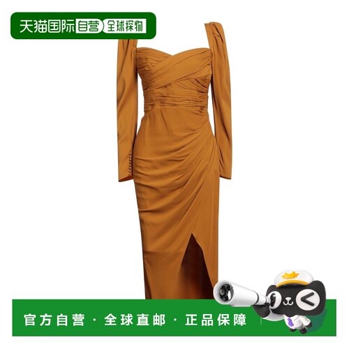 1h可退 香港直邮Self-Portrait 女士 中长连衣裙 yellow黄色 舒适