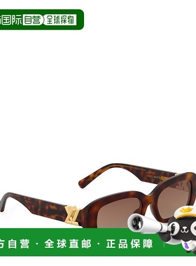 自营欧洲直邮LV路易威登 女士玳瑁色醋酸纤维椭圆形太阳镜