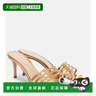 女士 香港直邮Gianvito 罗西 吉安维托 金属感皮质凉拖 Rossi