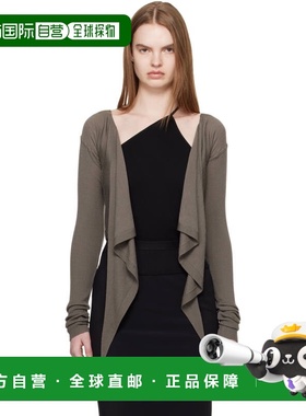 香港直邮rick owens 瑞克 欧文斯 女士 灰色 Temple Crop Wrap 上