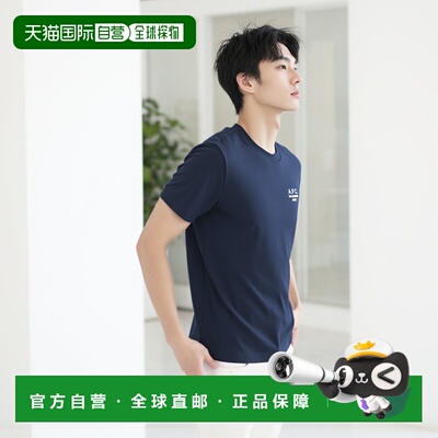 自营欧洲直邮APC 男女通用深海军蓝棉T恤短袖男装