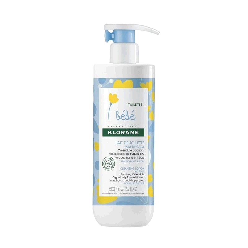 欧洲直邮Klorane康如无皂基洁面乳500ml婴幼儿清洁滋润顺滑补水