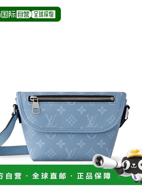 自营1h可退 欧洲直邮LV/路易威登 Pulse Wearable男士蓝色帆布/牛
