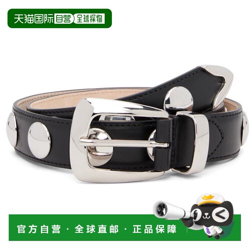 香港直邮KHAITE 女士 黑色 Benny Stud 腰带 10014763200BLACK