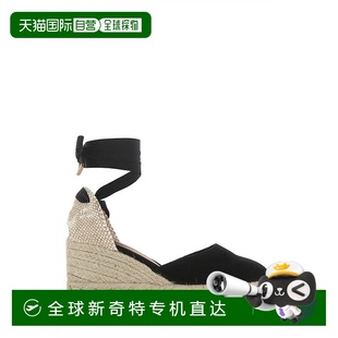 欧洲直邮castaner女士黑色绑带棉质休闲鞋 百搭舒适 经典 潮流时尚