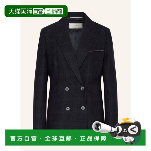 香港直邮PESERICO 女士西服 100313871417000 CO 蓝色 Blazer wit