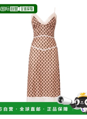 香港直邮Fendi 无袖中长连衣裙 FDD440AVJ6真丝