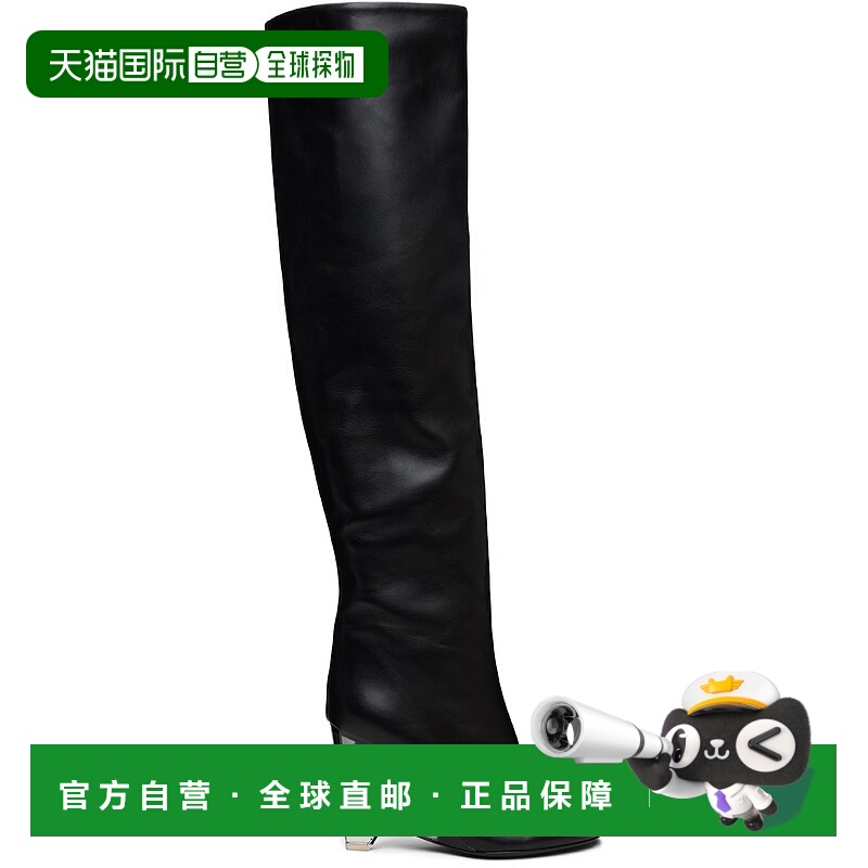1h可退 香港直邮Alaia 女士 黑色 Wedge 100 高筒靴 AA3O053C0N04
