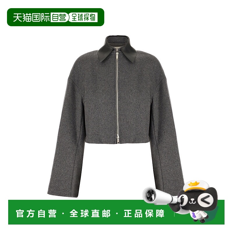 1h可退 香港直邮Sportmax 斯宝麦斯 女士 青灰色羊毛夹克 VACUO00