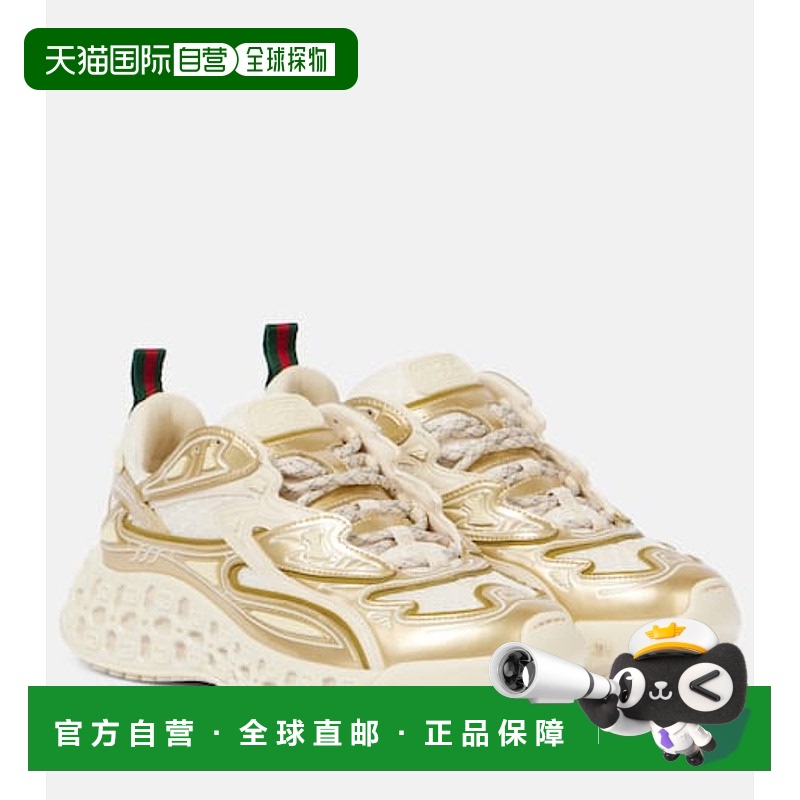1h可退 香港直邮Gucci 古驰 女士 Cub3d 防水台运动鞋 metal金属