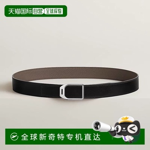 棕色小牛皮腰带32mm 1h可退 欧洲直邮Hermes 爱马仕 女士黑色