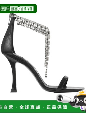1h可退 Jimmy Choo 复古金属皮革高跟凉鞋 VERITYSANDAL100BYK