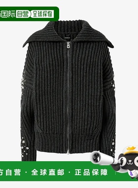 1h可退 香港直邮Pinko 品高 女士 New Gavi 针织开衫羊毛混纺夹克