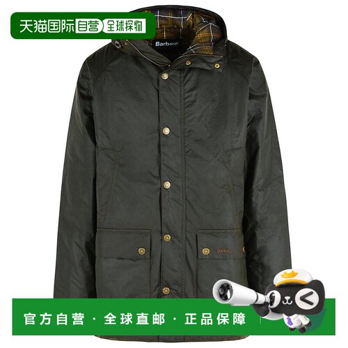 香港直邮barbour 巴伯尔 男士 標誌細節連帽派克大衣 MWX2494外套