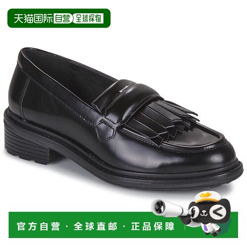 欧洲直邮Geox 女鞋 乐福鞋摩卡辛鞋 黑色 冬天 D WALK PLEASURE