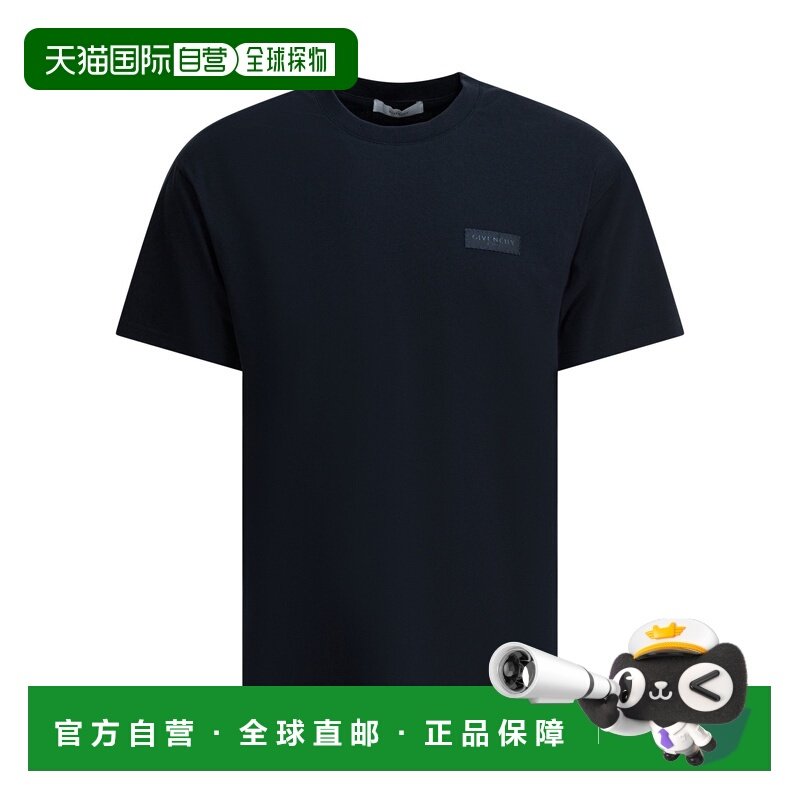 1h可退 香港直邮Givenchy 纪梵希 男士 蓝色棉质T恤 BM71NK3YSJ49,男装,T恤,淘宝优惠券,粉丝福利购,淘宝优惠卷