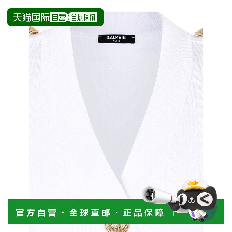 1h可退 香港直邮BALMAIN 女士针织衫 FF1KL245KI500FA AW2025 白