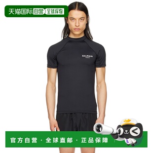 T恤 香港直邮Balmain 黑色插肩 男士 BWM350920010BLACKWH 巴尔曼