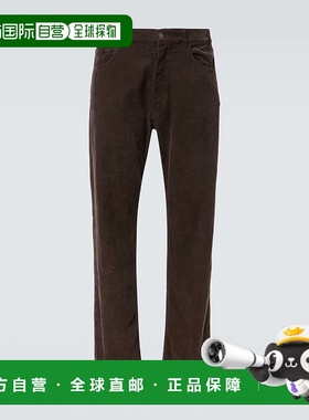 1h可退 香港直邮The Row 男士 Burt 棉质灯芯绒直筒长裤阔腿裤