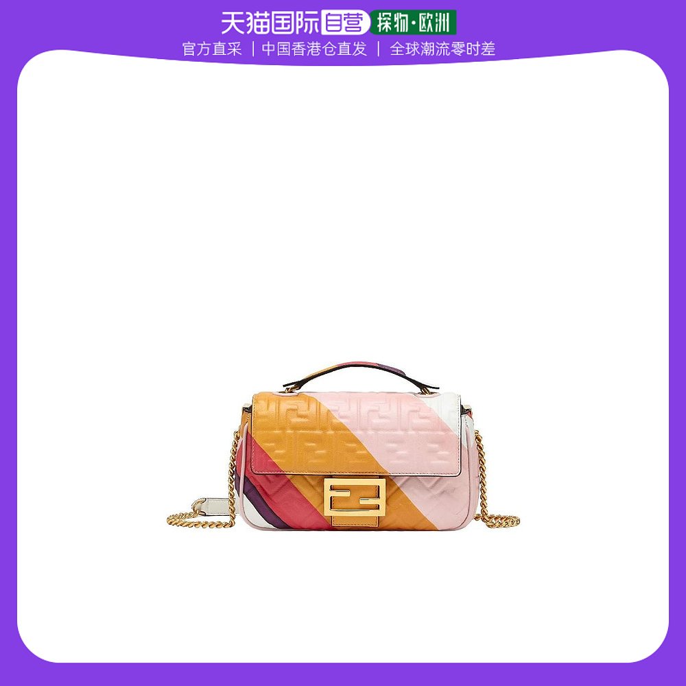 香港直邮Fendi Baguette中号链条手袋 8BR793AK2K