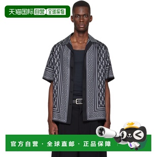 黑色 Twill 范思哲 Silk 男士 Printed 香港直邮versace 灰色