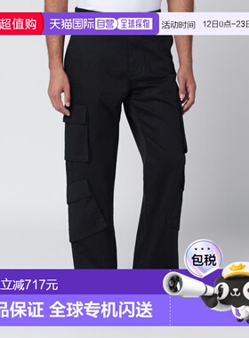 1h可退 香港直邮Represent 男士 黑色棉质工装裤子 MLM100096CO01