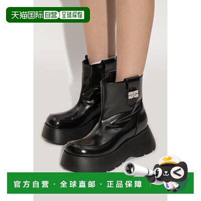 香港直邮GANNI 女士高跟鞋 S31355971099 AW2025 黑色 'Kat' ankl