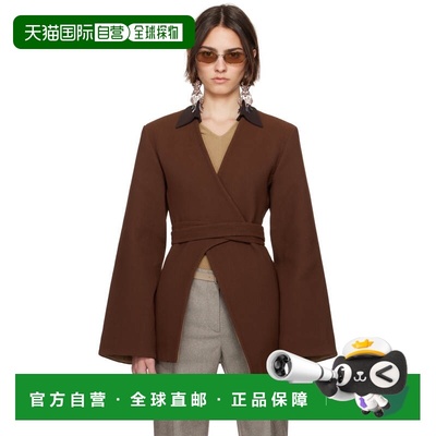 1h可退 香港直邮Tory Burch 托里 伯奇 女士 棕色 Asymmetrical P